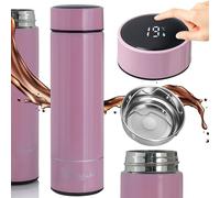 Extralink Smart Travel Mug 500 ml - Gobelet isotherme - En acier inoxydable - Maintient 12 h au chaud / 24 h au froid - Double paroi - Affichage de la température LED - Batterie intégrée - Pour café