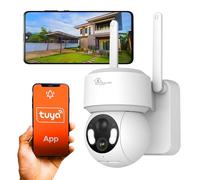 EXTRALINK SolarEye Pro Caméra de Surveillance extérieure Wi-FI Compatible avec Panneau Solaire, Batterie 5200 mAh, capteur 4 MP, résolution 2,5 K, IP65, Tuya, Rotation, Prise en Charge des Cartes