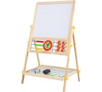Extralink Toys, tableau double face pour enfants, craie, magnétique, effaçable à sec, boulier, horloge