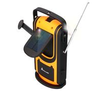 Extralnik Radio Solaire & Radio manivelle avec powerbank 6000mAh, 6 Modes de Charge, USB C, Lampe de Poche & Lampe de Lecture, Alarme SOS, équipement d'urgence, Outdoor, Camping