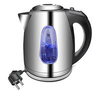 EXTRASTAR 2200W Bouilloire électrique 1.7L En Cristal Avec Illumination LED, Arrêt Automatique Et Protection Contre L'ébullition à Sec, Acier inoxydable