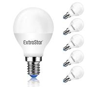 EXTRASTAR 6W Ampoule LED Culot E14 Globe G45, 480Lumen, Equivalent à Ampoule Traditionnelle 48W, 6500K Blanc Froid, Non-Dimmable, Lot de 6