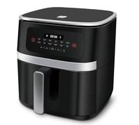 EXTRASTAR Airfryer 7L, friteuse à air XXL sans huile avec écran tactile, friteuse avec affichage numérique, 1800 W, mode shake, minuterie, livre de recettes, température maximale 200°c