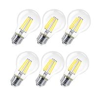 EXTRASTAR Ampoule LED E27, 8 W (équivalent 80 W), 800 LM, blanc froide 6500 K, ampoules vintage A60 en verre transparent, Non-Dimmable, Lot de 6