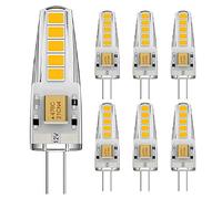 EXTRASTAR Ampoule LED G4 1.8 W équivalent à 14 W, Lumière Blanc Chaud 3000K, G4 COB Lampes à économie d'énergie LED pour lustre, applique murale, Non-dimmable 360 degrés - 6 unités (paquet de 1)