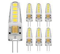 EXTRASTAR Ampoule LED G4 1.8 W équivalent à 14 W, Lumière Blanc Froid 6500K, G4 COB Lampes à économie d'énergie LED pour lustre, applique murale, Non-dimmable 360 degrés - 6 unités (paquet de 1)