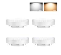 EXTRASTAR Ampoule LED GX53 9W 3000K, Remplace une Lampe Halogène 61W, Spot Encastrable LED GX53 pour éclairage d'armoire, 120°, 820LM, AC 220V, Non-Dimmable, Blanc Froid, Lot de 4