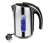 Extrastar Bouilloire électrique Inox avec illumination LED, capacité de 1,7 litres, Bouilloire Électrique en acier inoxydable, 2200W sans BPA, Auto-Arrêt & Protection Anti-Ébullition à Sec