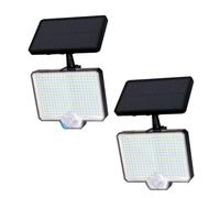 EXTRASTAR Lot de 2 Projecteurs Spots Solaires LED avec Capteur de Mouvement, 294 LED, 4 Modes, IP65 Étanche, Lumière Froide 6 500 K pour Extérieur, Jardin, Patio