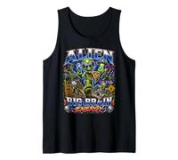 Extraterrestre DJ Running Rave Funny Alien Bootleg Débardeur