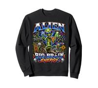 Extraterrestre DJ Running Rave Funny Alien Bootleg Sweatshirt