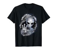 Extraterrestre essuyant Une vitre givrée en Trompe-l'œil 3D T-Shirt
