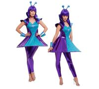 Extraterrestre Femme Déguisement Adultes Aliens Éveil Costume UK 4-18