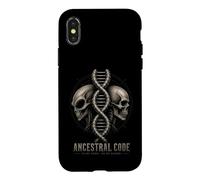 Extraterrestre Génome ADN Alien Crâne Hybride Mystère Coque pour iPhone X/XS