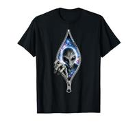 Extraterrestre jaillit d’Une Fermeture éclair sur Galaxie 3D T-Shirt