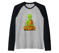 Extraterrestre Méditation Alien Zen Yoga Spiritualité Manche Raglan