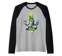 Extraterrestre Méditation Alien Zen Yoga Spiritualité Manche Raglan