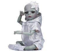 extraterrestre réaliste - Bébé reborn en silicone vinyle de 35,5 cm - articulée ultra réaliste - Jouet pour bébé pour collectionneurs et amateurs de poupées réalistes