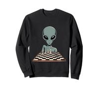 Extraterrestre Vert drôle Jouant aux échecs Cool OVNIS drôles extraterrestres Memes Sweatshirt