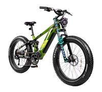 Extrbici Vélo Électrique en Aluminium Ranger2.0 26Pouces, 250W 25 km/h 52V 20Ah 1040Wh 128 km, Amortisseur à air, Freins à Disque Hydrauliques, Vert