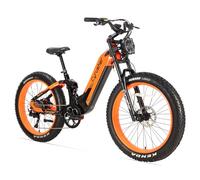 Extrbici Vélo Électrique en Aluminium Trax2.0 26Pouces, 250W 25 km/h 52V 20Ah 1040Wh 128 km, Amortisseur à air, Freins à Disque Hydrauliques, Orange