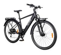Extrbici Vélo électrique en Aluminium Voyage 26pouces,250W 25 km/h 36V 14Ah 80km,Suspension à air, Freins hydrauliques Shi-Mano, Noir