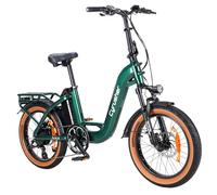 Extrbici Vélo Électrique Nova 20" | 250W 25 km/h | 36V 14Ah 80km | Suspension | Freins hydrauliques Shi-Mano | Shi-Mano 8 Vitesses, Vert