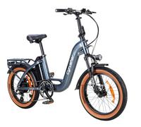 Extrbici Vélo Électrique Nova 20" | 250W 25 km/h | 36V 14Ah 80km | Suspension | Freins hydrauliques Shi-Mano | Shi-Mano 8 Vitesses, Gris