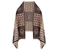 EXTREE Écharpe pashmina soyeuse pour femme - Écharpe de cheval ouverte sur le devant, 001 - Marron, Medium
