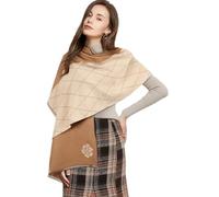 EXTREE Écharpes pashmina soyeuses pour femme - Couverture de soirée ouverte sur le devant, Camélia Kaki, 73.5 inches x 26 inches x 0.1 inches