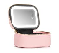 Extrei Gent Petite trousse de maquillage de voyage avec miroir et 3 niveaux de luminosité - Organiseur de maquillage - Lumière réglable