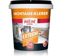 Extrem Colle De Montage,À Dispersion,Pâteuse,Haute Adhérence Et Résistance Élevée,Pour Différents Supports,Sans Solvant,Avec Spatule,Boîte De 1 Kg,Blanche