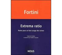 Extrema ratio - Franco Fortini - Nous Eds - broché - Essai
