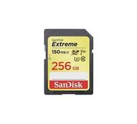 SanDisk Carte mémoire flash Extreme 256 Go SDXC UHS-I Video Class V30 (UHS Class 3 / Class10)
