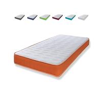eXtreme comfort ltd Cooltouch Colours Matelas Hybride en Mousse à mémoire de Forme avec Bordure Orange Épaisseur 18 cm 75 x 175 cm