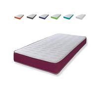 eXtreme comfort ltd Cooltouch Matelas Hybride en Mousse à mémoire de Forme et Ressorts ensachés avec Bordure Violette 18 cm de Profondeur, 75 x 175 cm