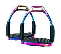 EXTREME Flexi Étrier de sécurité - Arc-en-ciel - Flexible & antidérapant - Aluminium - Taille au choix : 10,2 cm, 12,7 cm