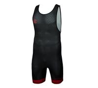 Extreme Hobby Justaucorps de Lutte pour Hommes Black Armour Combinaison de Lutte Professionnelle, vêtement de Lutte, Singlet de Lutte pour Hommes, Couleur: Rouge, Taille: 3XL