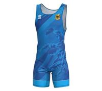 Extreme Hobby Justaucorps de Lutte pour Hommes de l’équipe Nationale d’Allemagne Combinaison de Lutte Professionnelle, vêtement de Lutte, Singlet de Lutte pour Hommes, Couleur: Bleu, Taille: M