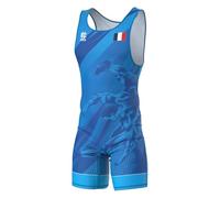 Extreme Hobby - Justaucorps de Lutte pour Hommes Équipe de France Combinaison de Lutte Professionnelle, Tenue de Wrestling, Maillot de Lutte pour Hommes, Wrestling Singlet, Couleur Rouge, Taille M