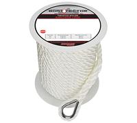 Extreme Max 3006.2063 Boattector 1/10,2 cm X 50 'Premium Creux Tresse polypropylène Ancre Ligne, Blanc