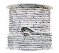 Extreme Max 3006.2514 BoatTector Double Braid Nylon Anchor Line with Thimble - 1/2" x 150', White with Blue Tracer