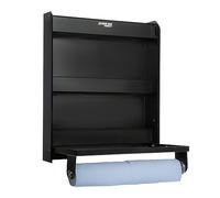 Extreme Max 5001.6037 Armoire de Rangement en Aluminium avec Plateau de Travail Rabattable et Porte-Serviettes en Papier pour remorque de Course fermée, Magasin, Garage, Rangement - Noir