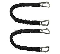 Extreme Max BoatTector 3006.2367 Lot de 2 tendeurs de Ligne Haute résistance avec Crochets compacts Noir 30,5 cm