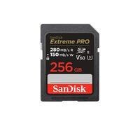 Carte mémoire SD Sandisk Extreme Pro 256 Go, 280/100MB/s,V60,C10,UHS-II,U3