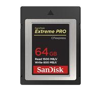 SanDisk Extreme PRO CF Express Carte mémoire type B 64 Go (vitesses de lecture jusqu'à 1500 Mo / s, pour vidéo RAW 4K, compatibilité XQD G