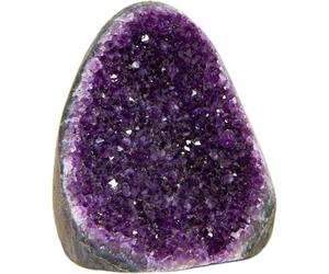 Extreme Rocks & Fossils Grappe d'améthyste - 1 à 0,7 kg - avec Bords polis - Cristaux Violets puissants - Géode d'Uruguay