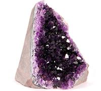 Extreme Rocks & Fossils Grappe d'améthyste - 1 à 1 Livre de Cristaux Violets puissants - Géode d'Uruguay - Comprend Une Baguette de sélénite de 7,6 cm en Bonus
