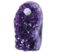 Extreme Rocks & Fossils Grappe d'améthyste - 1 à 1 Livre de Cristaux Violets puissants - Géode d'Uruguay - Comprend Une Baguette de sélénite de 7,6 cm en Bonus