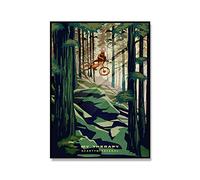 Extreme Sport Murale Art Toile tableau Peinture VTT Affiche Nature Paysage Art Print Brave Moderne Image Salon Home Decor 50x70cm Sans Cadre